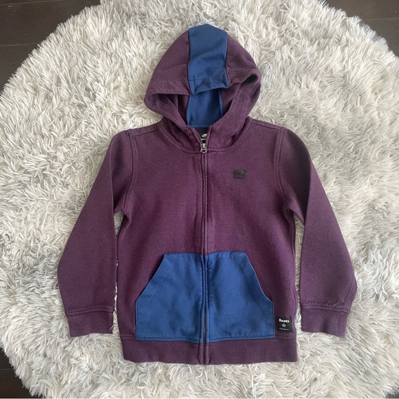 ROOTS Boys Active Scuba Zip Hoodie, Maroon Speckle, Size M - Picture 5 of 10